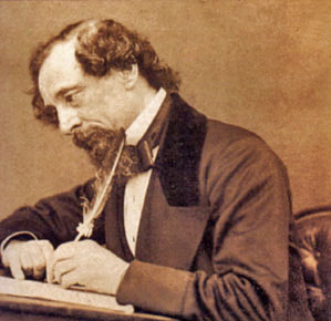 Dickens at his desk